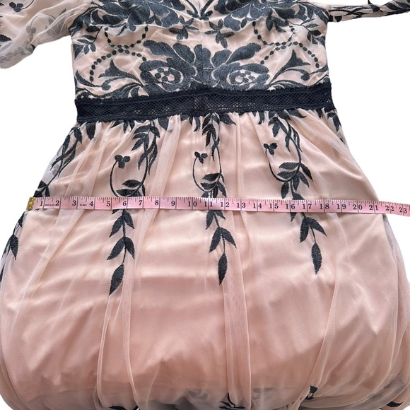 NWT A Beautiful Soul Arula Sz X 10/12 Sheer Floral Vneck Long Sleeve Maxi Dress - Picture 15 of 16